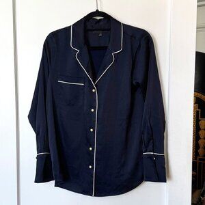 Banana Republic Navy Blue Pajama Shirt sz Small